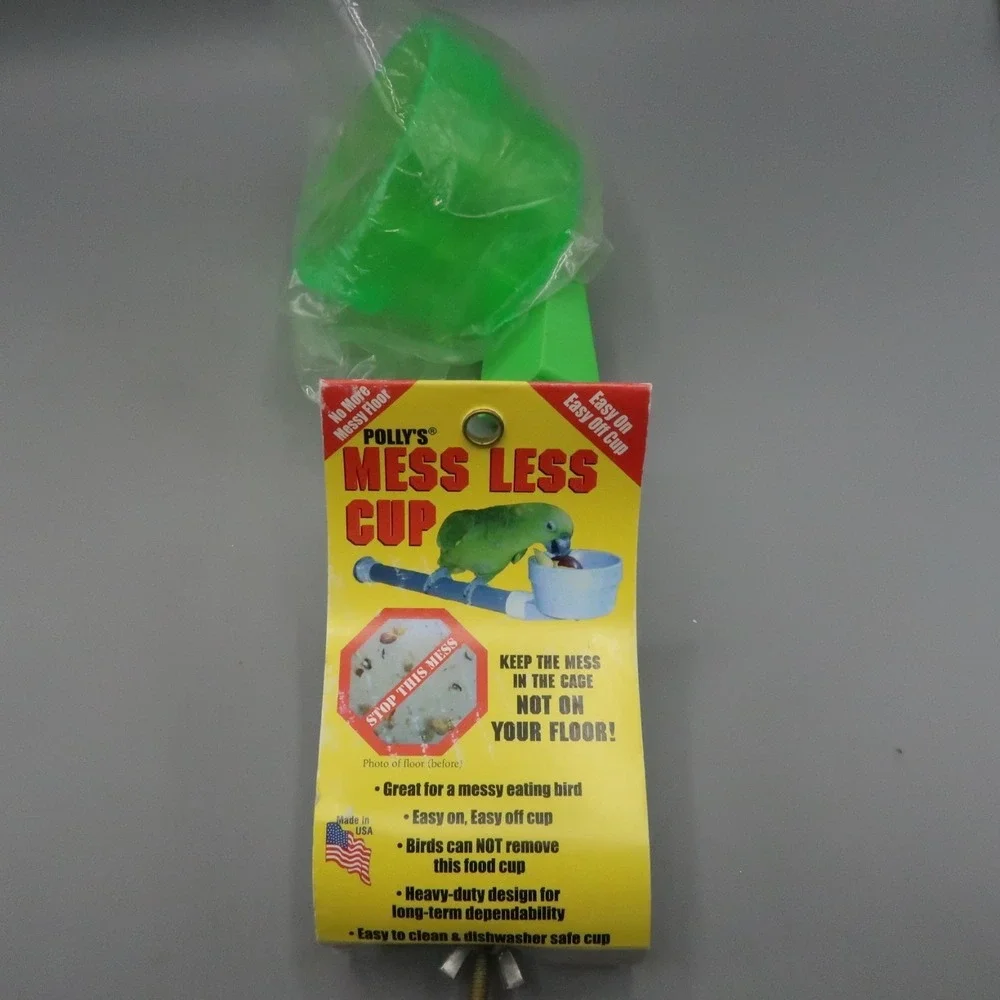 No Mess Bowl Bird Cage Bird Feeder Cup Parrot Canary Small Cockatiel